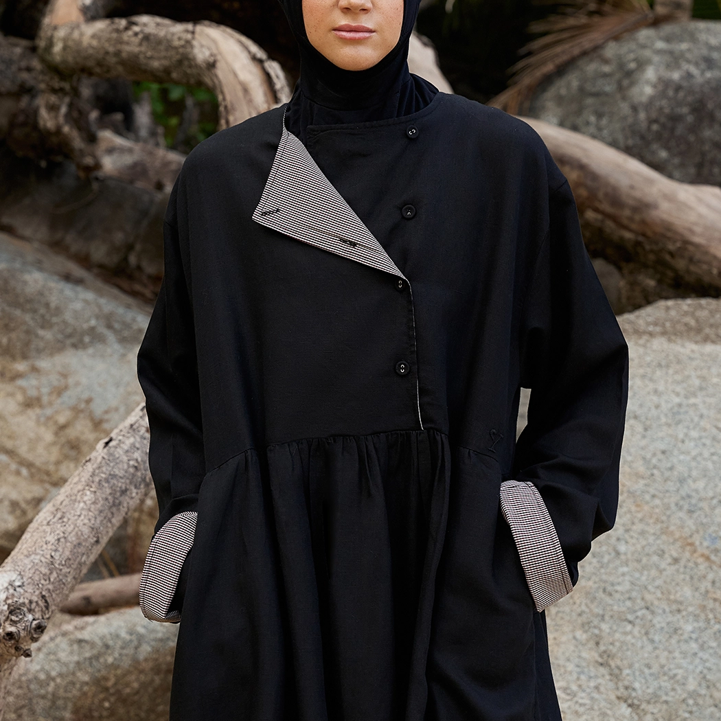 Vintage Keten Elbise