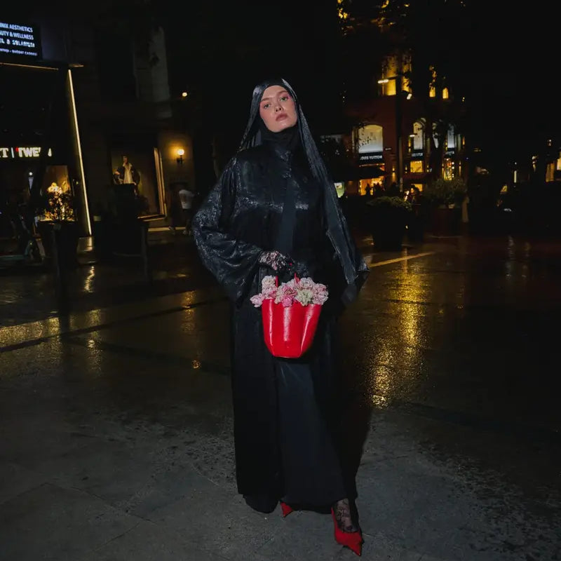 Folyo Abaya 2 parça takım