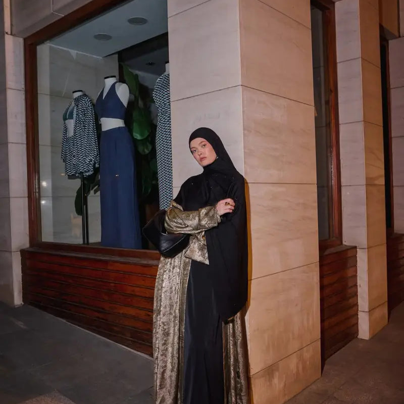 Folyo Abaya 2 parça takım