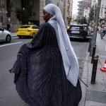 Korean Satin 3-Piece Plisse Abaya Set