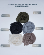 Lycra Rhinestone 3-Piece Set Scarf - Image 9