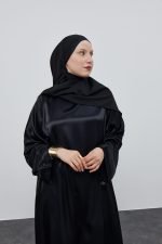 Satin Cotton Abaya - Image 2