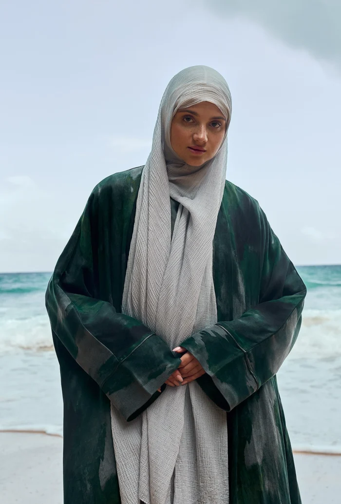Açık Kobra Abaya - Görsel 1