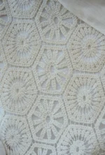 White Lace Flowing Abaya - Image 12