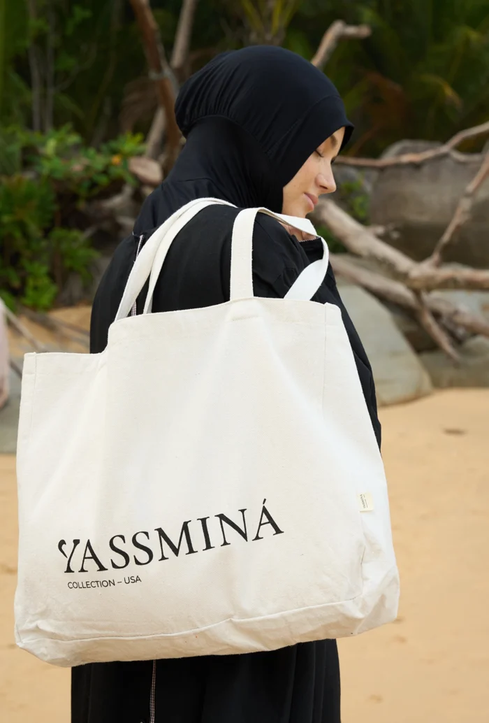 Yassmina Keten Tote Çanta - Görsel 7